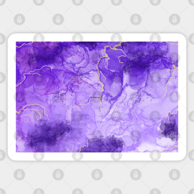 Marbled Purple Pattern Sticker by Lady Lilac